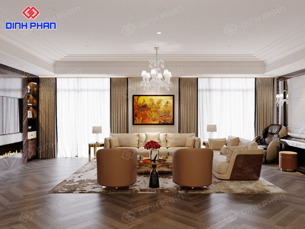 Thiết kế nội thất phòng khách Đắk Lắk