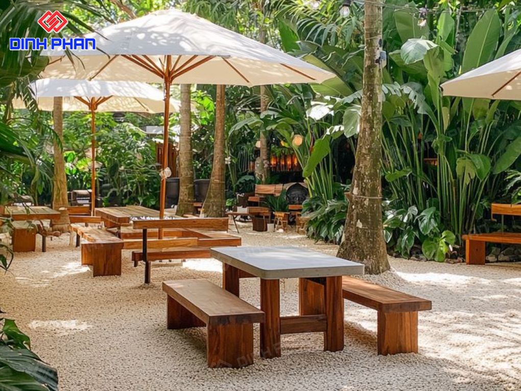 Thiết kế quán cafe sân vườn BMT