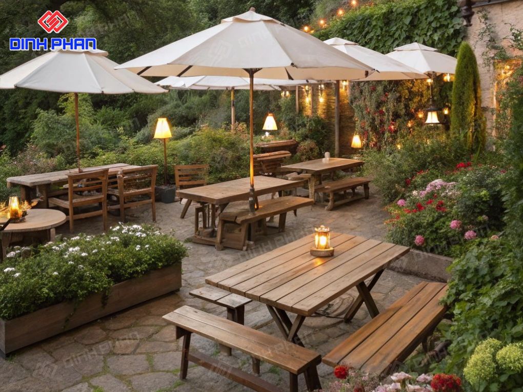 Thiết kế quán cafe sân vườn BMT