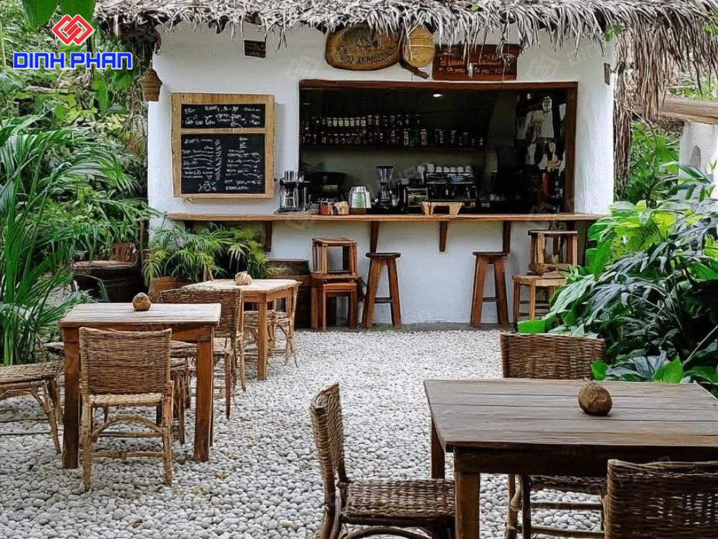 Thiết kế quán cafe sân vườn BMT