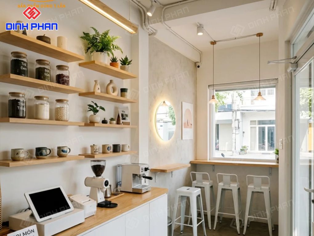 Thiết kế quán trà sữa nhỏ đẹp BMT