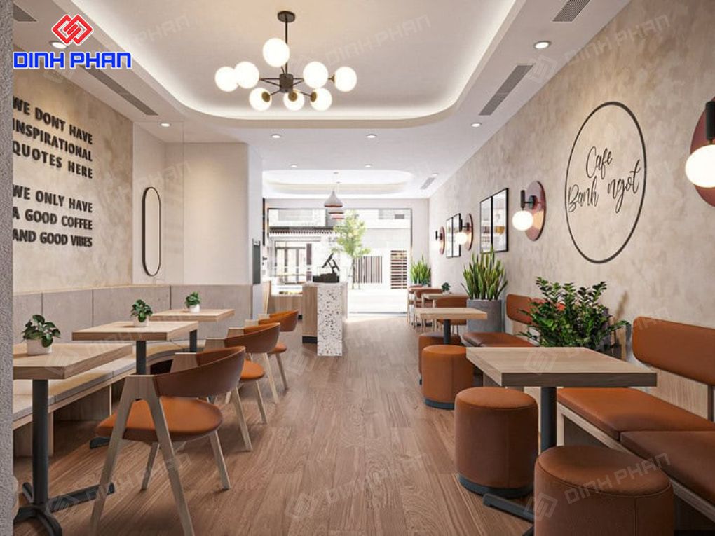 Thiết kế quán trà sữa nhỏ đẹp BMT