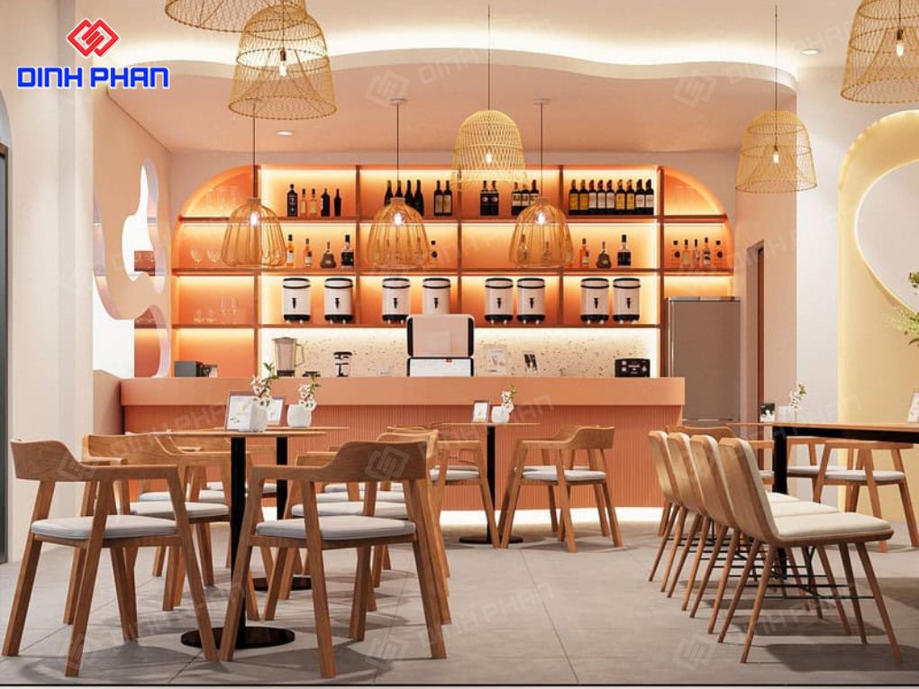 Thiết kế quán trà sữa nhỏ đẹp BMT