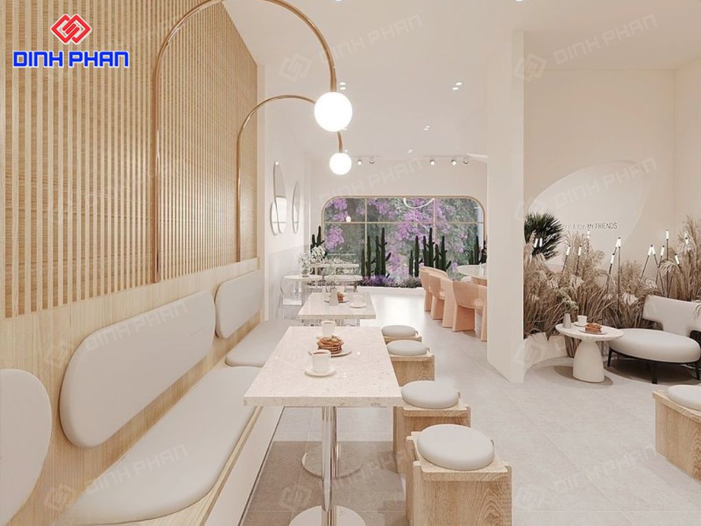 Thiết kế quán trà sữa nhỏ đẹp BMT