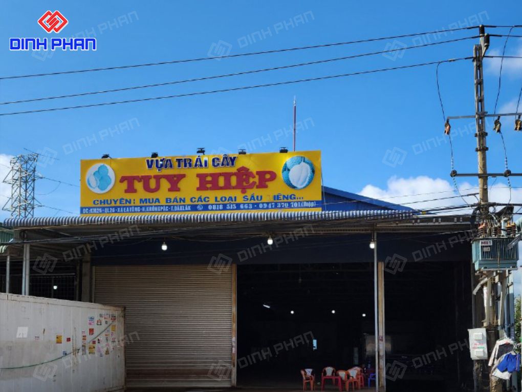 Thi công bảng hiệu sầu riêng BMT trọn gói Bảng hiệu sầu riêng BMT