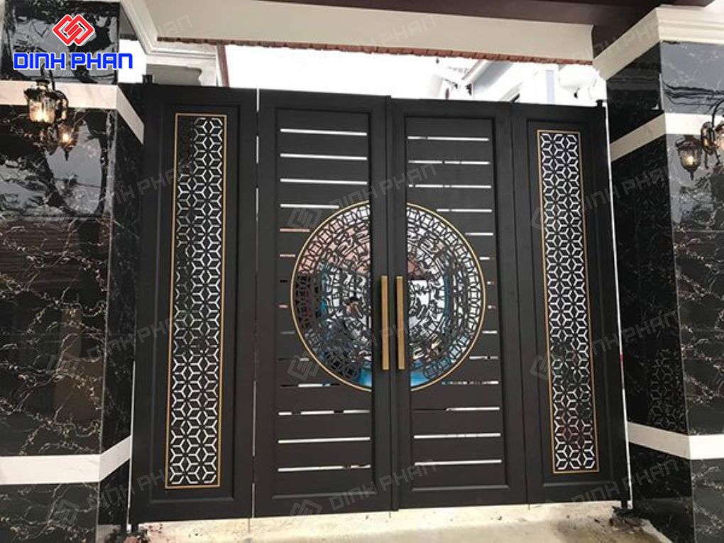 Cửa cổng sắt CNC cắt laser chính xác và thẩm mỹ cao Cửa cổng sắt CNC