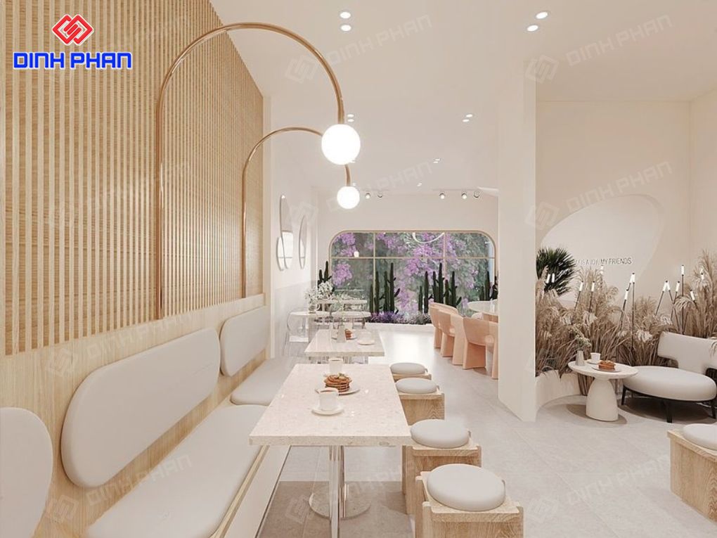 Thiết kế quán trà sữa giá rẻ BMT