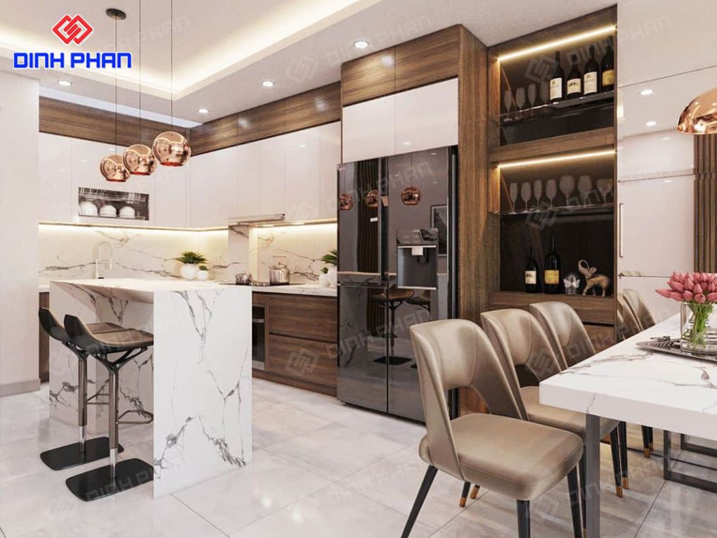 Nội thất phòng bếp nhà phố BMT đẹp, hiện đại Nội thất phòng bếp nhà phố BMT