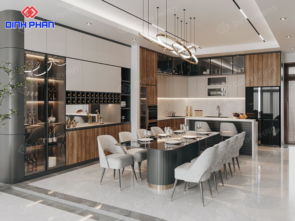 Nội thất phòng bếp nhà phố BMT đẹp, hiện đại Nội thất phòng bếp nhà phố BMT