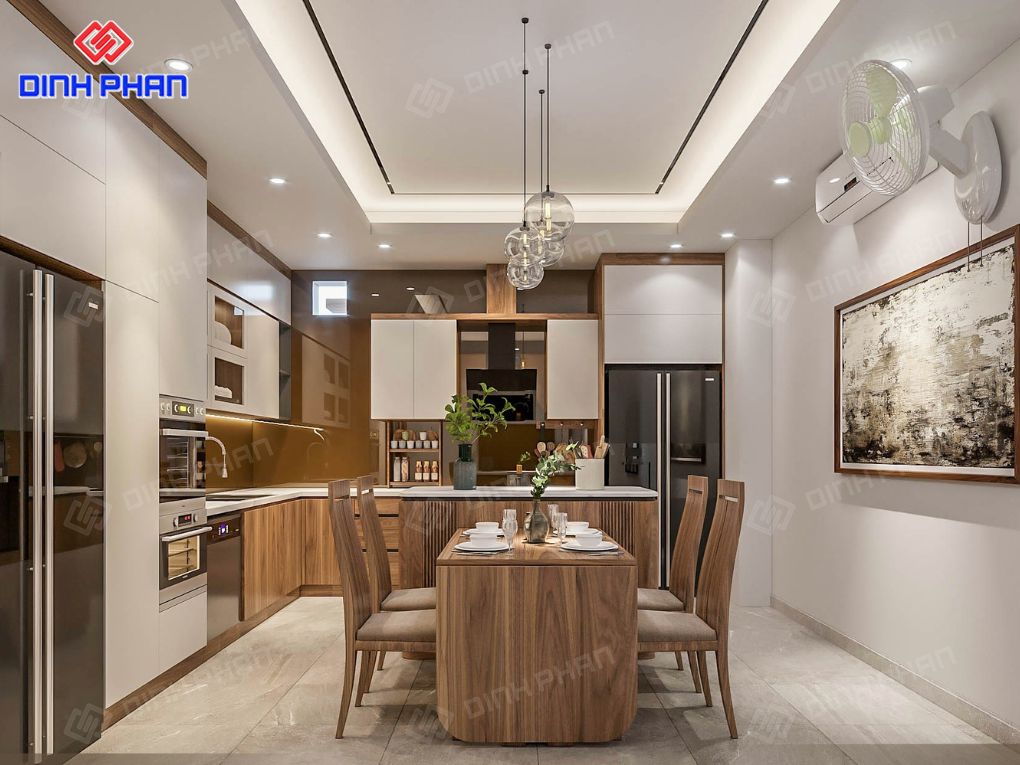 Nội thất phòng bếp nhà phố BMT đẹp, hiện đại Nội thất phòng bếp nhà phố BMT