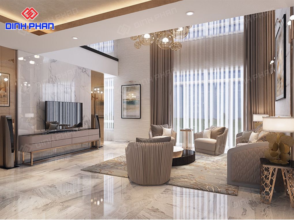 Nội thất phòng khách nhà phố BMT