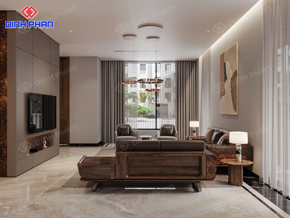 Nội thất phòng khách nhà phố BMT